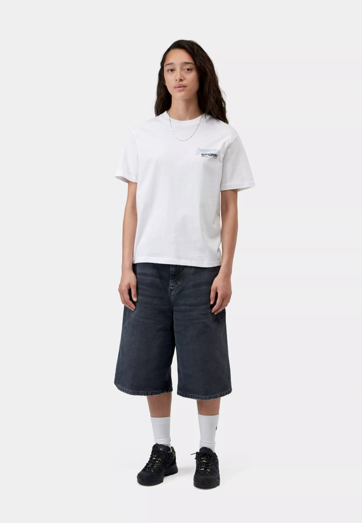 Carhartt WIP W' S/S Wiptopia II T-Shirt White - model full