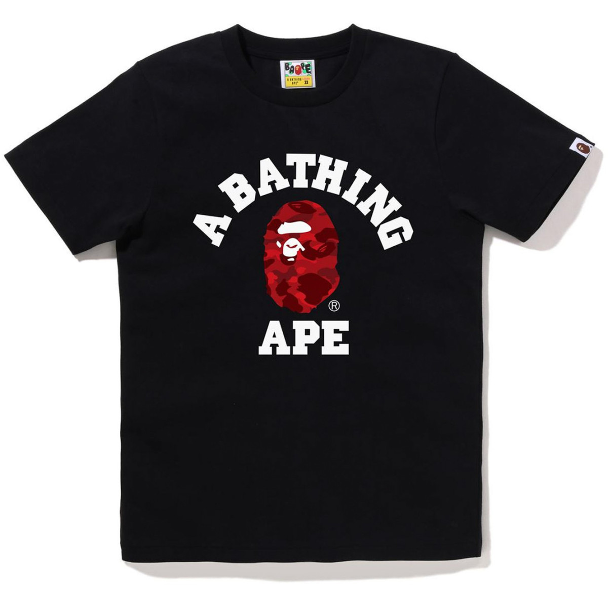 BAPE® Color Camo College Tee Black/Red