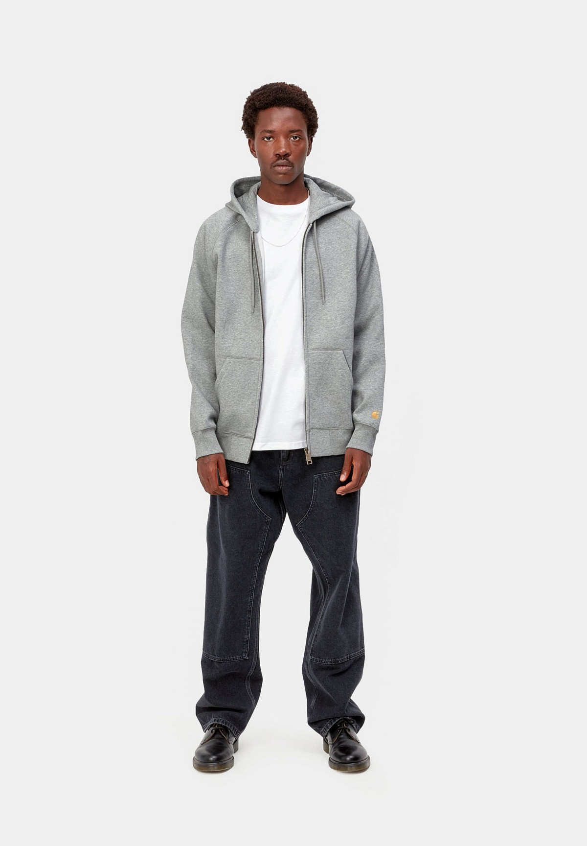 Carhartt WIP Hooded Chase Jacket Grey Heather