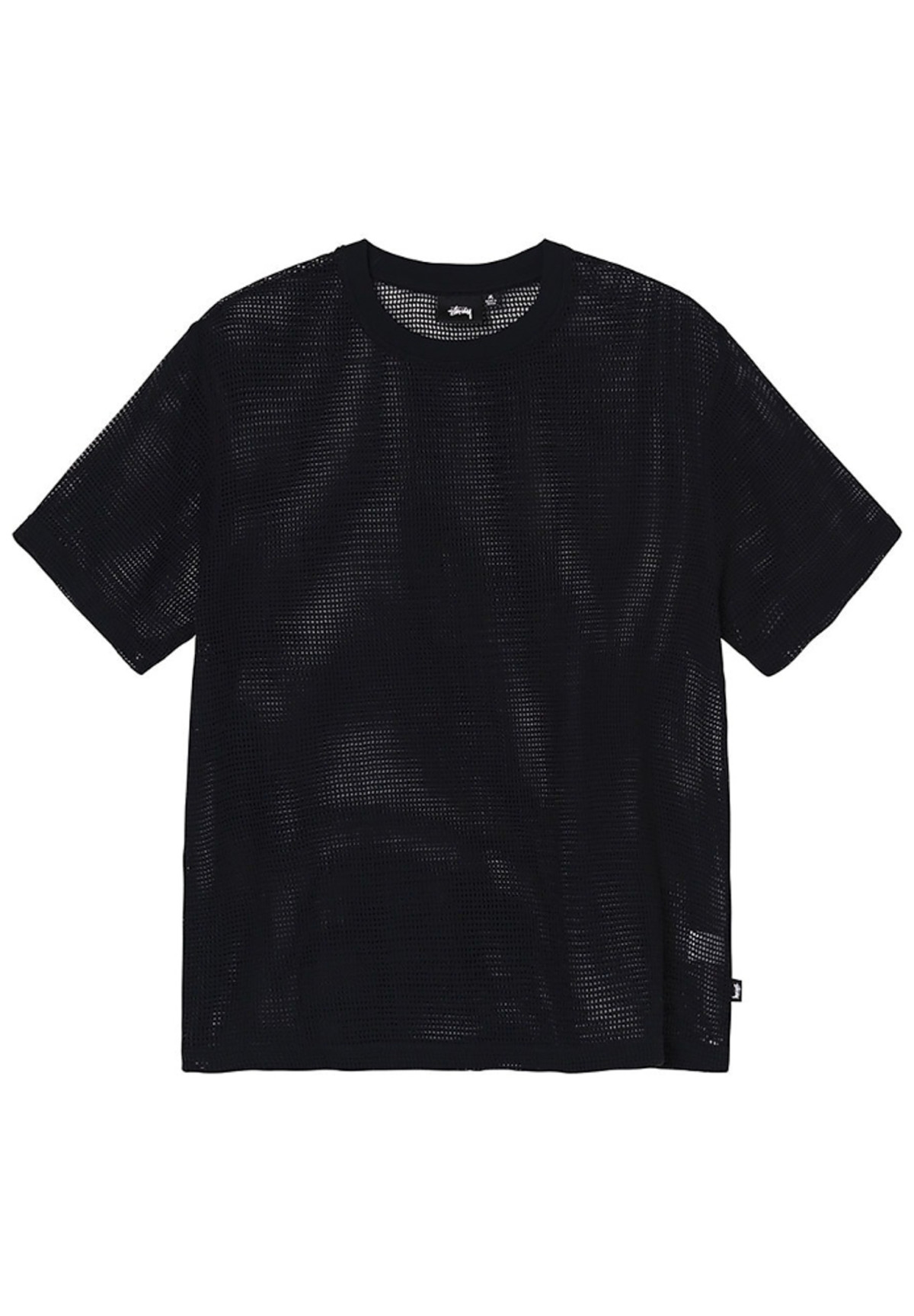 Stussy Cotton Mesh SS Crew Black