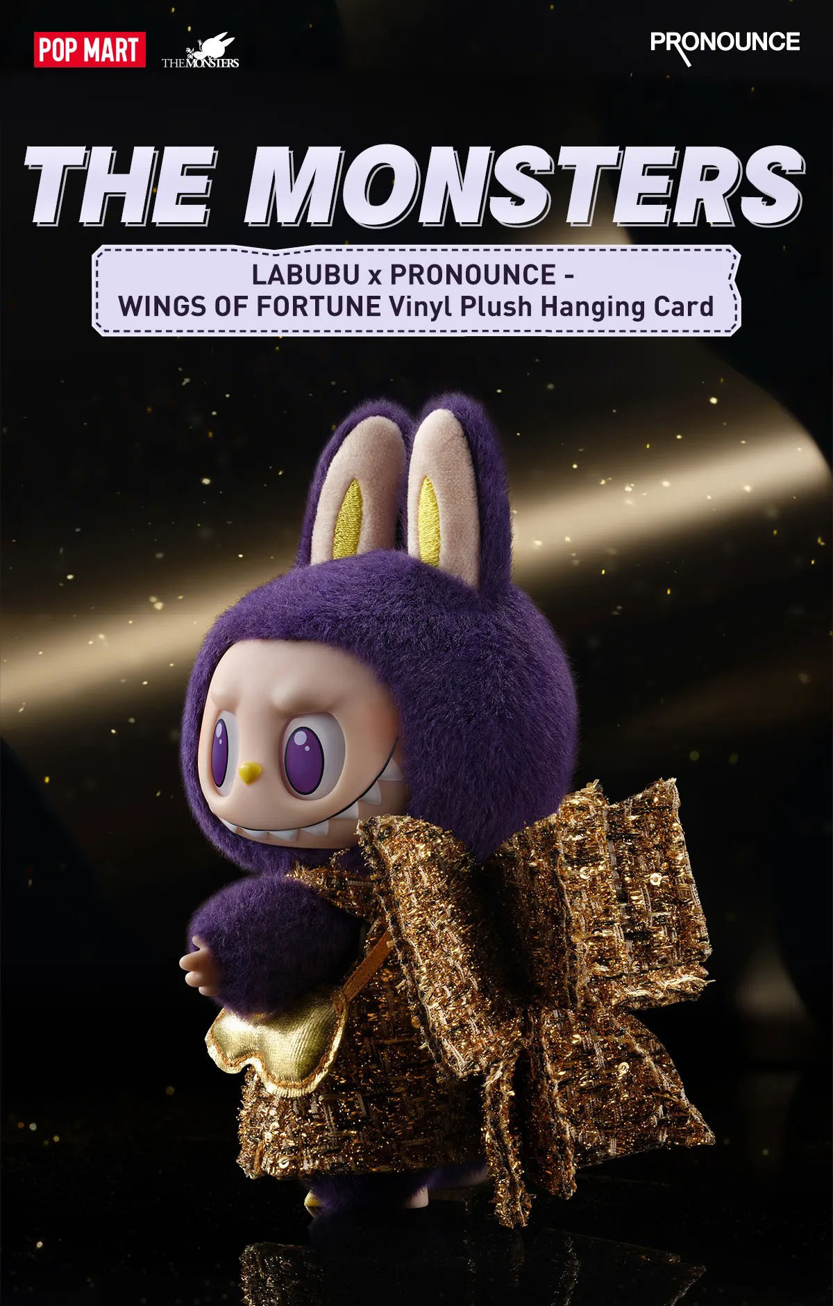 Labubu × Pronounce Wings Of Fortune Vinyl Plush Hanging Card