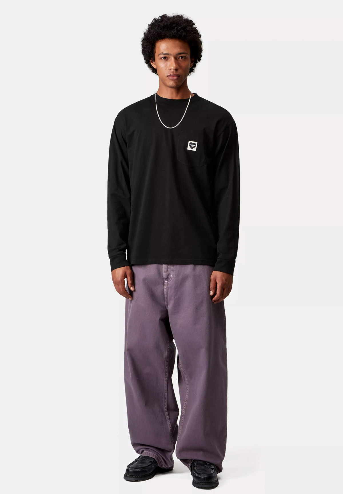 Carhartt WIP L/S Pocket Heart T-Shirt  Black / Black
