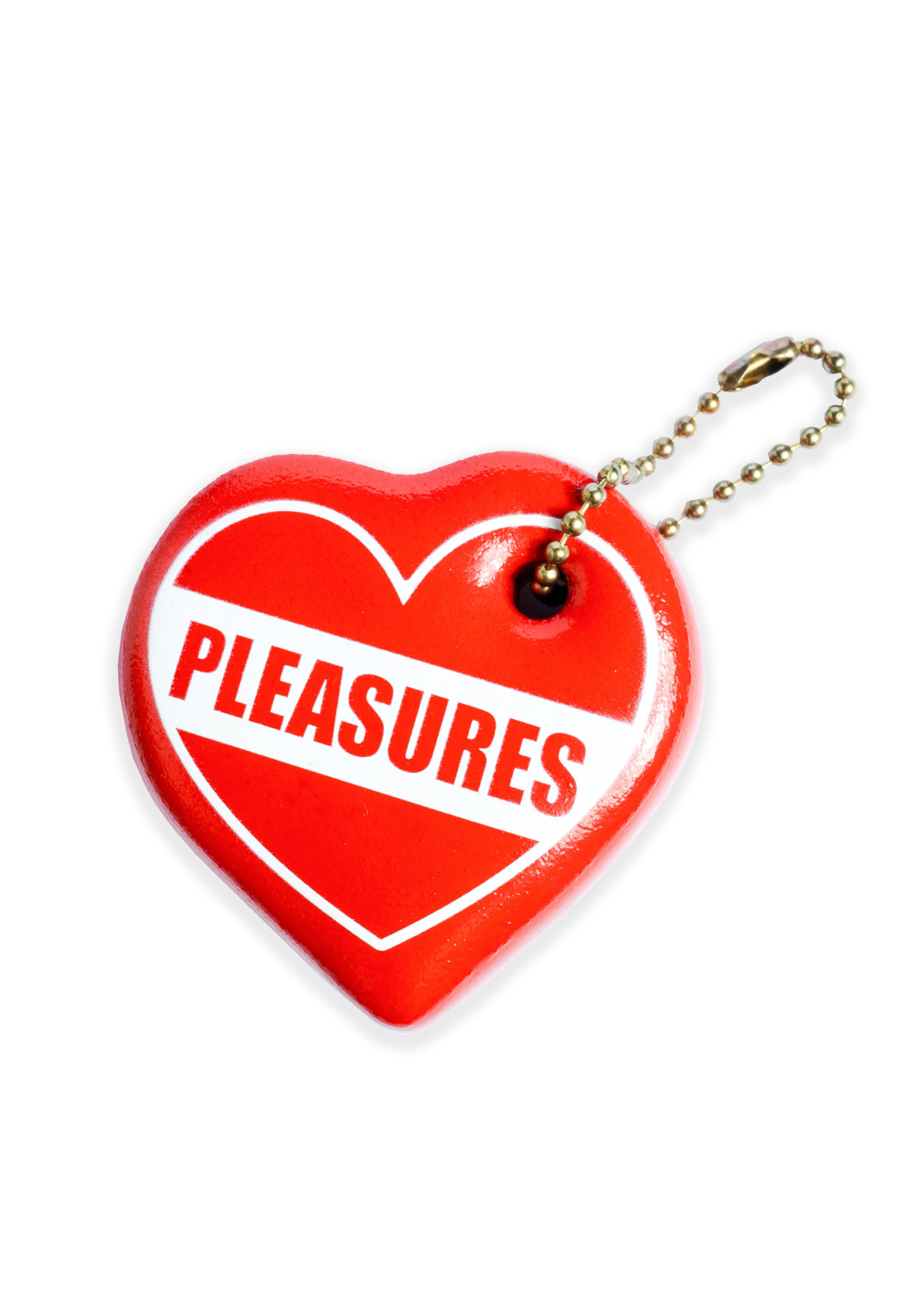 Pleasures x Shorty's Puffy Heart Keychain Red