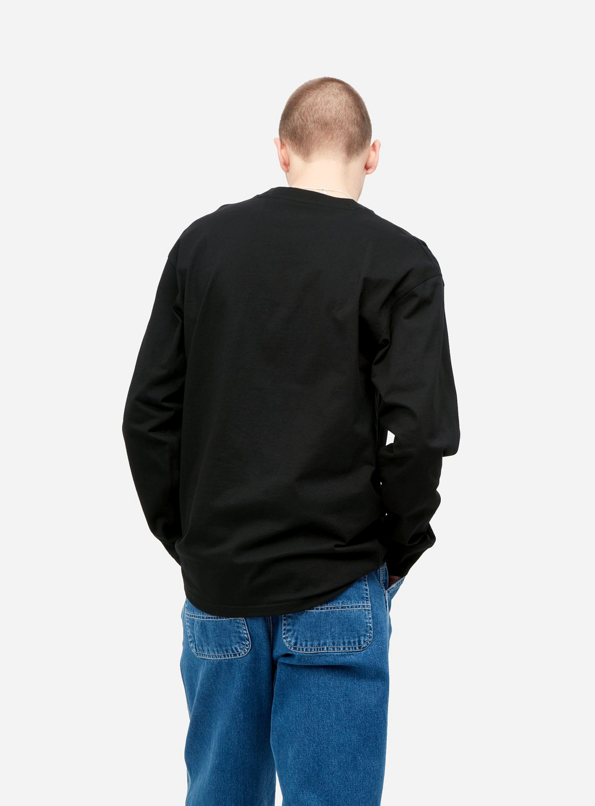 Carhartt WIP L/S American Script T-Shirt Black