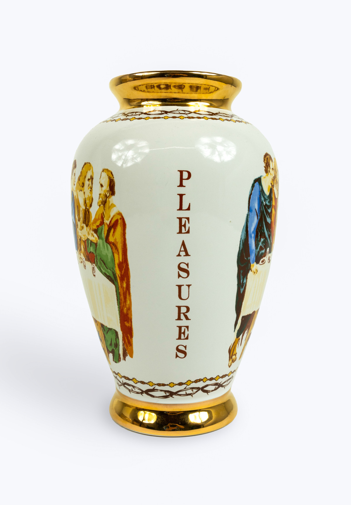 Pleasures Supper Ceramic Vase White