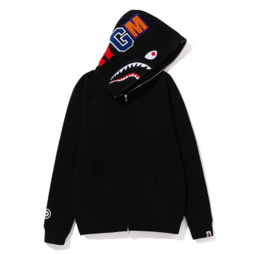 BAPE® A Bathing Ape Shark Full Zip Hoodie Black