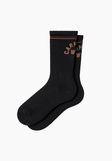 Carhartt WIP Arch Script Socks Black / WIP H Brown