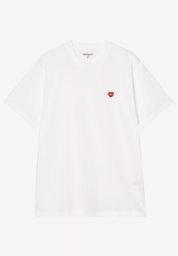 Carhartt WIP S/S Small Heart T-Shirt White / Red