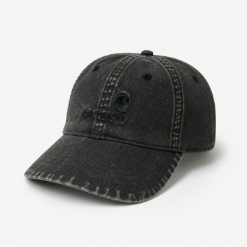 Carhartt WIP Lambert Cap Black moon wash - front