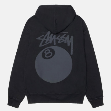 Stussy 8 Ball Pigment Dyed Hood Black