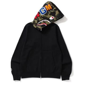 BAPE® A Bathing Ape Shark Full Zip Hoodie Black