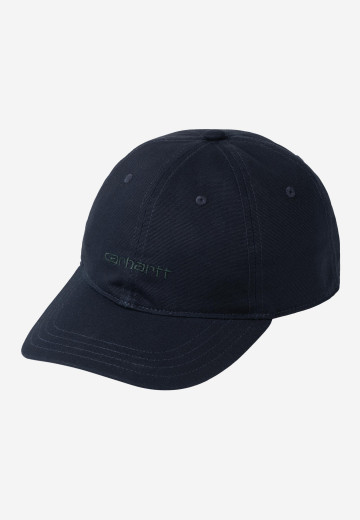 Carhartt WIP Canvas Script Cap Dark Navy / Dark Scarab