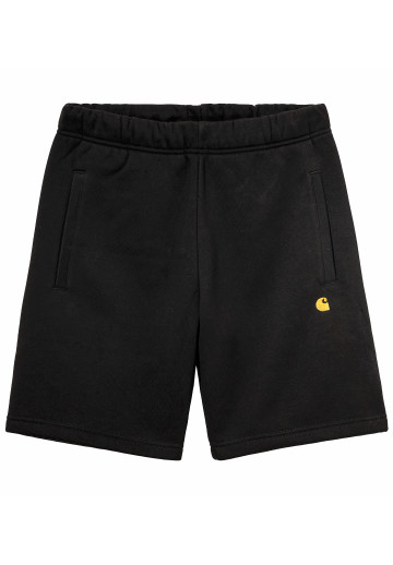 Carhartt WIP Chase Sweat Shorts Black / Gold