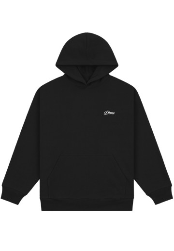 Dime Cursive Small Logo Hoodie Black