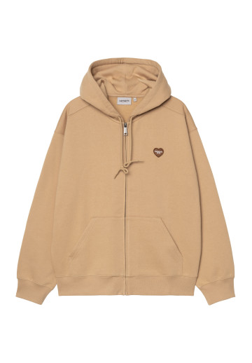 Carhartt WIP Hooded Heart II Hartt Sweat Jacket Dusty H Brown