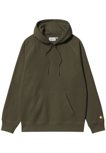 Carhartt WIP Hooded Chase Sweat Duck Olive / Gold