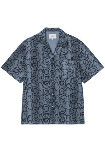 Carhartt WIP S/S Snake Camo Shirt Velvet Blue