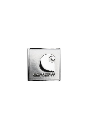 Carhartt WIP Square Label Pin Silver