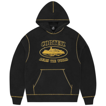 Corteiz Alcatraz Contrast Hoodie Black/Yellow