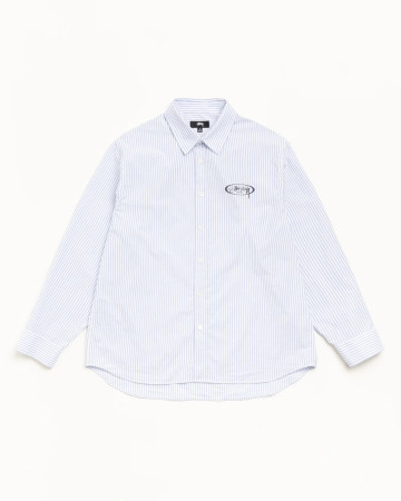 Stussy Standard Logo Shirt Blue Stripe