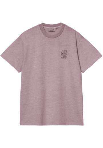 Carhartt WIP S/S Helix Redux T-Shirt Pink Fog garment dyed