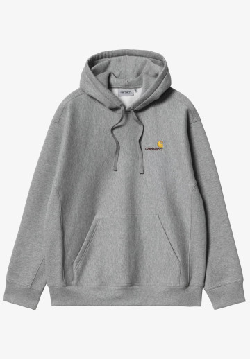 Carhartt WIP Hooded American Script Sweat Grey Heather