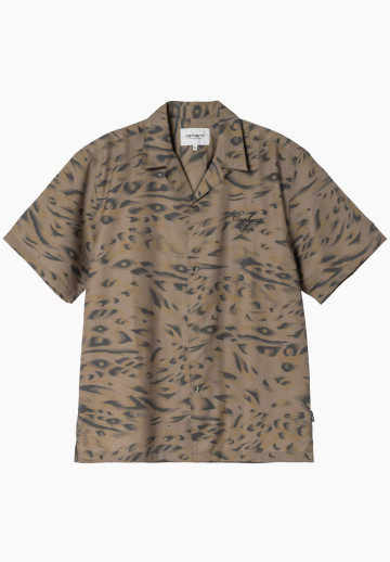 Carhartt WIP S/S Travon Shirt Duck Feather Print, Cypres