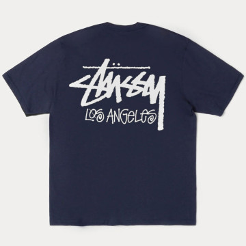 Stussy Stock Los Angeles Tee Navy