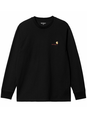 Carhartt WIP L/S American Script T-Shirt Black