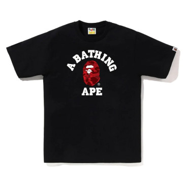 BAPE® Color Camo College Tee Black/Red