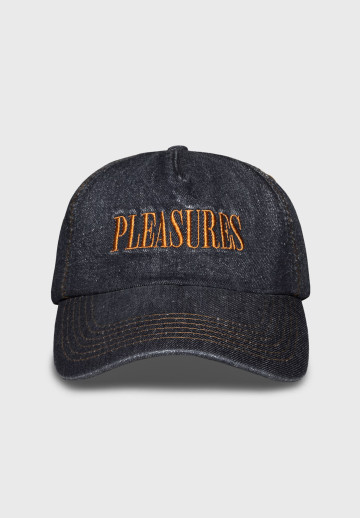 Pleasures Zig Zag Denim Cap Black