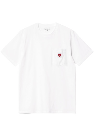 Carhartt WIP S/S Pocket Heart T-Shirt White/Red