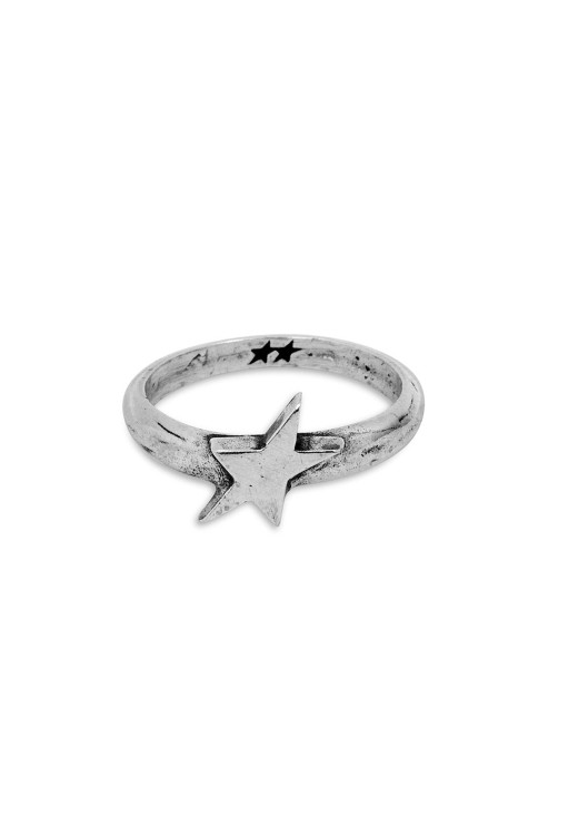 Twojeys Single Star Signet Ring Silver
