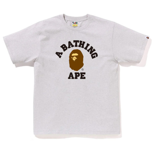 BAPE® College Tee Heather Grey