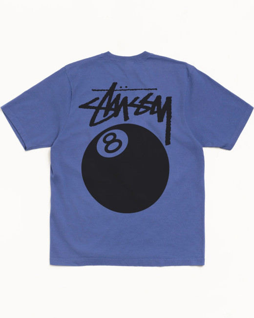 Stussy 8 Ball Tee Pigment Dyed Indigo