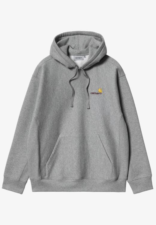 Carhartt WIP Hooded American Script Sweat Grey Heather