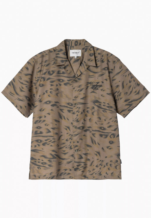 Carhartt WIP S/S Travon Shirt Duck Feather Print, Cypres